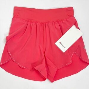 Lululemon fast and free shorts glaze pink